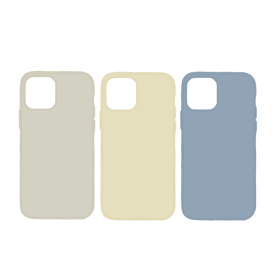 รับวาดรูป เคสโทรศัพท์ สีเทา สีเหลือง สีฟ้า วาดภาพประกอบ