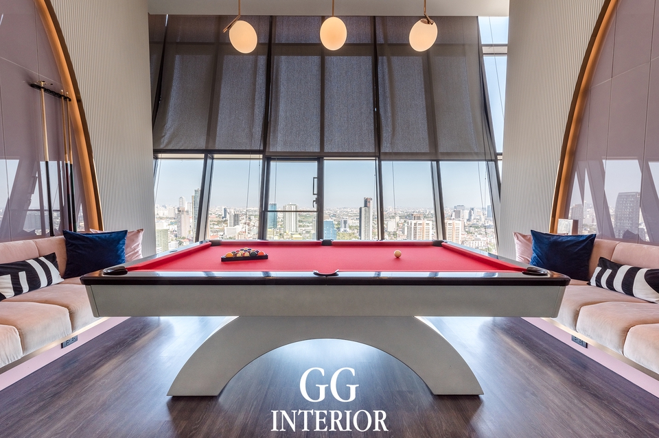 รับถ่ายภาพคอนโดหรู ตกแต่งสวยงาม มีบิลเลียด โต๊ะสนุ๊ก