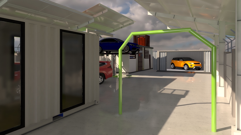 3D & Perspektif - Desain container,booth container,booth franchise, rangka container custom. - 12