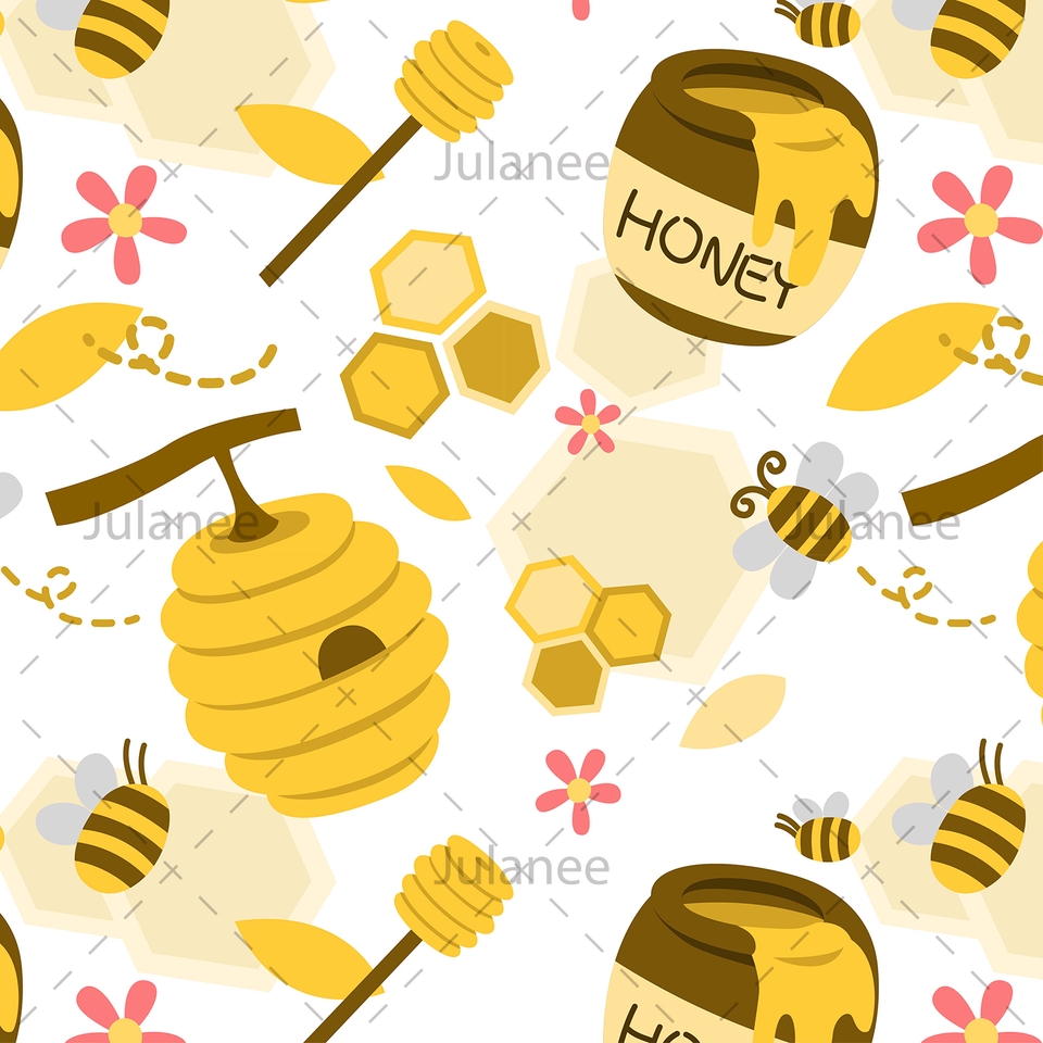 ออกแบบลายผ้า - รับออกแบบลายผ้า Pattern/Repeat สไตล์ Flat - 12