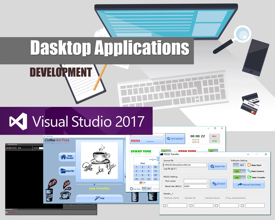 Desktop Application - Custom Software ตามต้องการบน Windows + Controller + Simulation + Network + Auto-run + Automation - 1