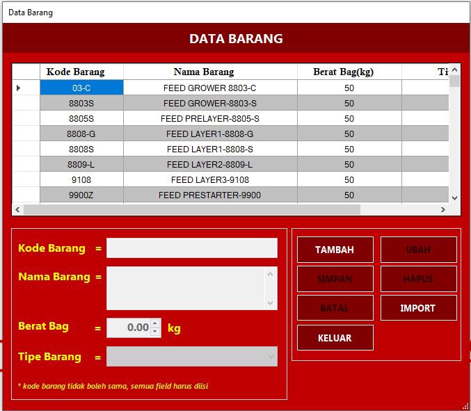Aplikasi desktop untuk mengelola data barang. Aplikasi berbasis desktop, pembuatan aplikasi, jasa pembuatan aplikasi desktop.