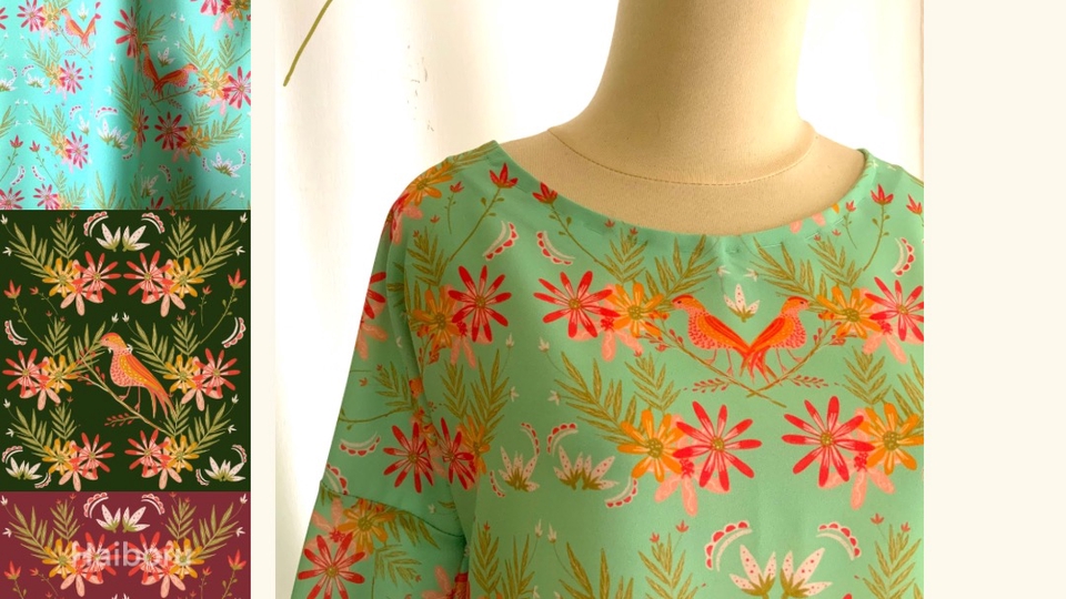 Jasa Desain Model Baju hingga Busana Pesta Motif Custom - DESAIN MOTIF LUCU & CERIA UNTUK BLOUSE,DRESS,KEMEJA