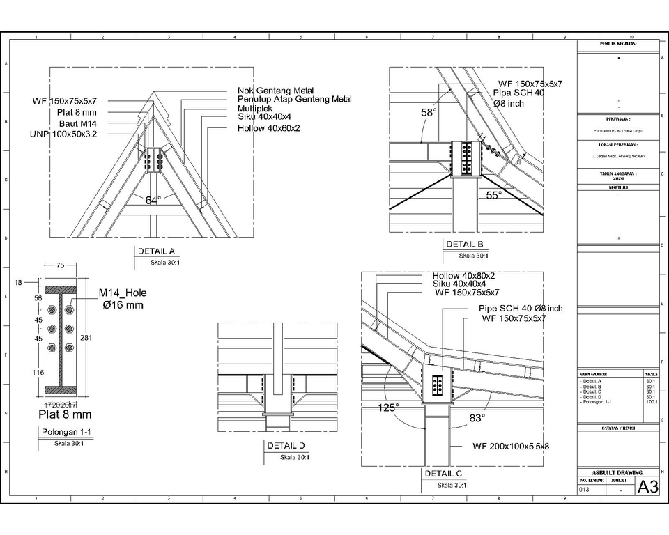 CAD Drawing - Jasa Gambar Untuk IMB, Konsep Awal Dengan AutoCad - 7