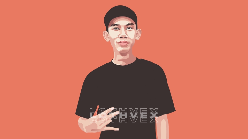 Gambar Potret - Desain Vector/Vexel/Karikatur , sehari jadi - 1