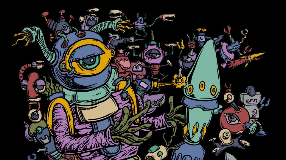 Jasa Gambar Doodle Art Unik dan Kreatif - ilustrasi kartun doodle art