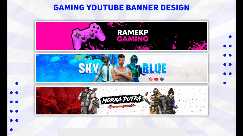 Banner Online - Desain Banner/Header untuk YouTube, Facebook, Twitter, Switch, dll - 1