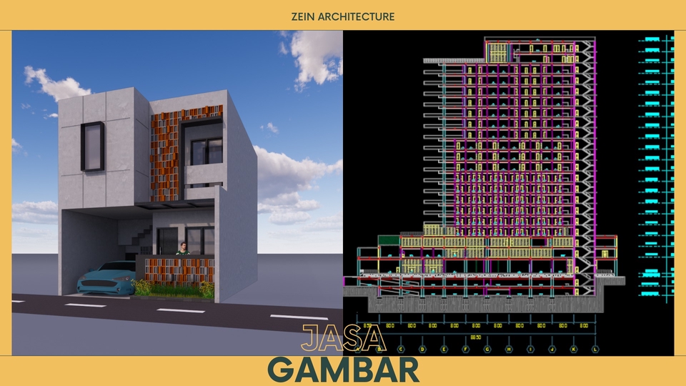 CAD Drawing - Jasa Gambar Denah 2D CAD Drawing - 1