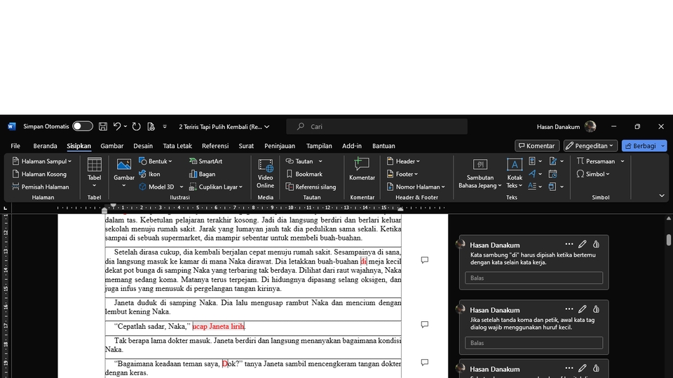 Jasa proofreading teks Bahasa Indonesia untuk jurnal, skripsi, dan tesis dengan harga terjangkau.