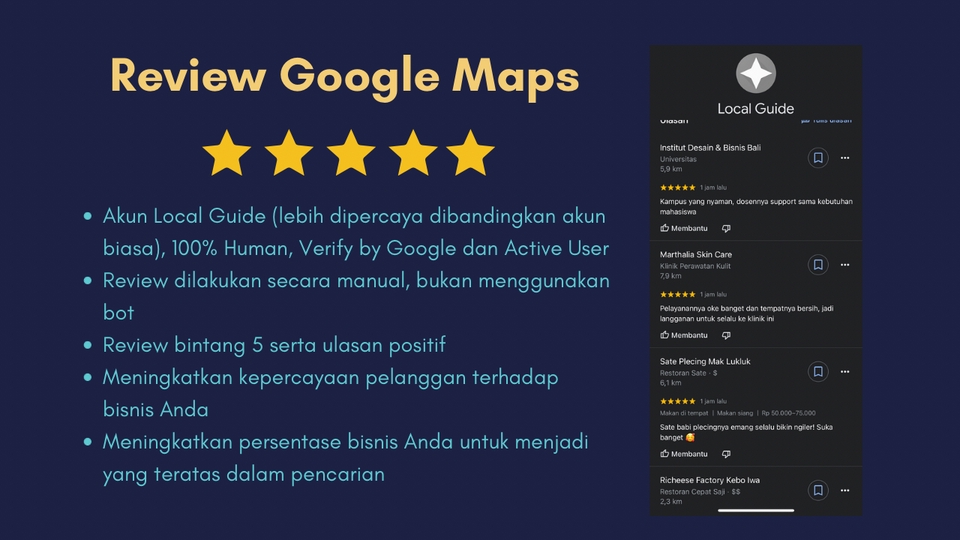 Memberi Review - Review Google Maps & Play Store (Local Guide & Real Human) Bergaransi 30 hari - 2