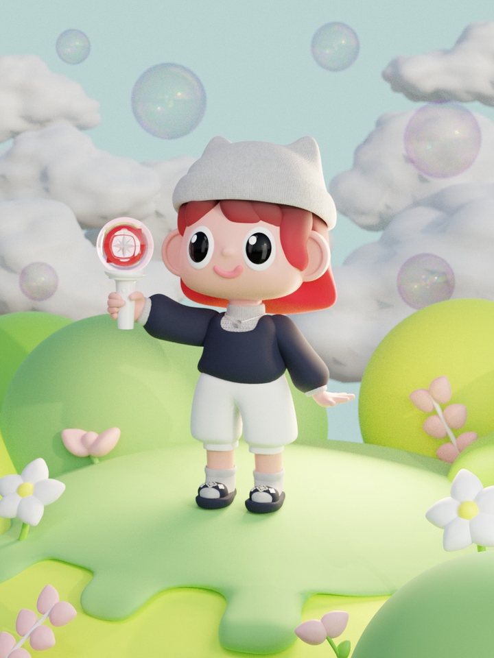 รับปั้นโมเดล 3d ตัวละครน่ารัก 3D model 3d packshot 3 มิติ