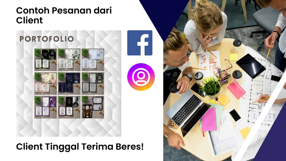 Contoh pesanan banner instagram dari client, dengan desain banner instagram unik dan keren. Jasa desain banner instagram profesional untuk promosi website dan toko online anda.