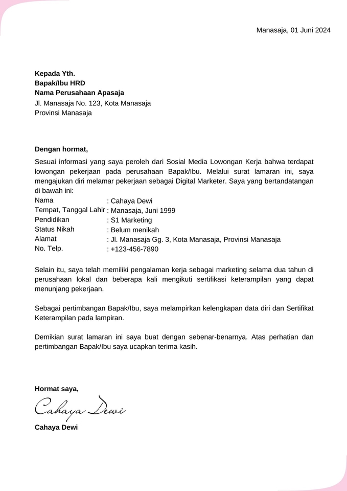 Jasa pembuatan CV desain cv profesional dan menarik dengan contoh desain portofolio yang bisa Anda gunakan untuk melamar pekerjaan.