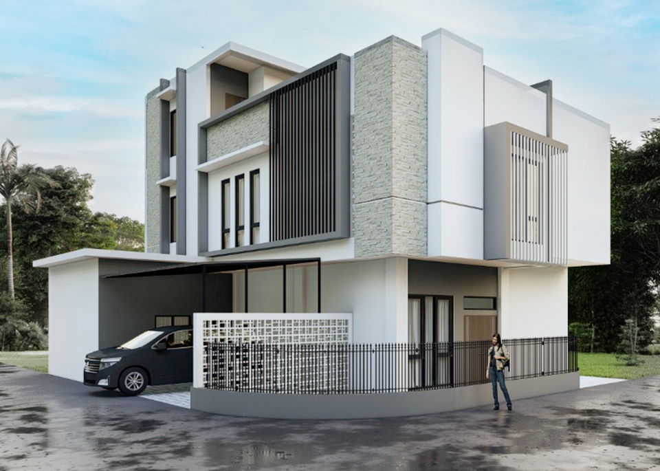 3D & Perspektif - Desain Exterior Bangunan - 3