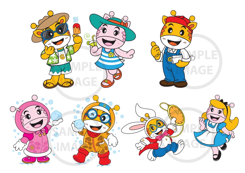 วาดภาพประกอบ - ออกแบบวาด ภาพ น่ารักๆ สไตล์ ญี่ปุ่น สดใสๆ - 21
