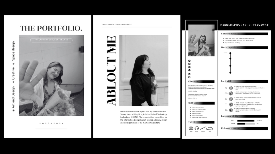 Portfolio & Resume - รับออกแบบ Resume & Postfolio  อย่างมืออาชีพ รับงานด่วน รับงานได้ภายใน 2 ชม.-1วัน - 4