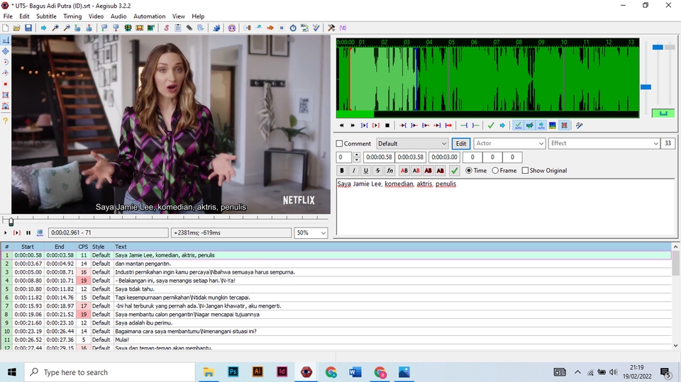 Subtitle -  Jasa Pembuatan / Pengeditan Subtitle Video Bahasa Indonesia dan Bahasa Inggris - 4