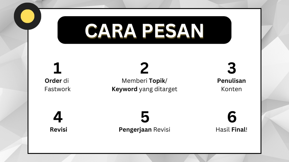 Penulisan Konten - JASA TULIS ARTIKEL SEO-FRIENDLY -- Bebas Pilih Topik APAPUN! - 6