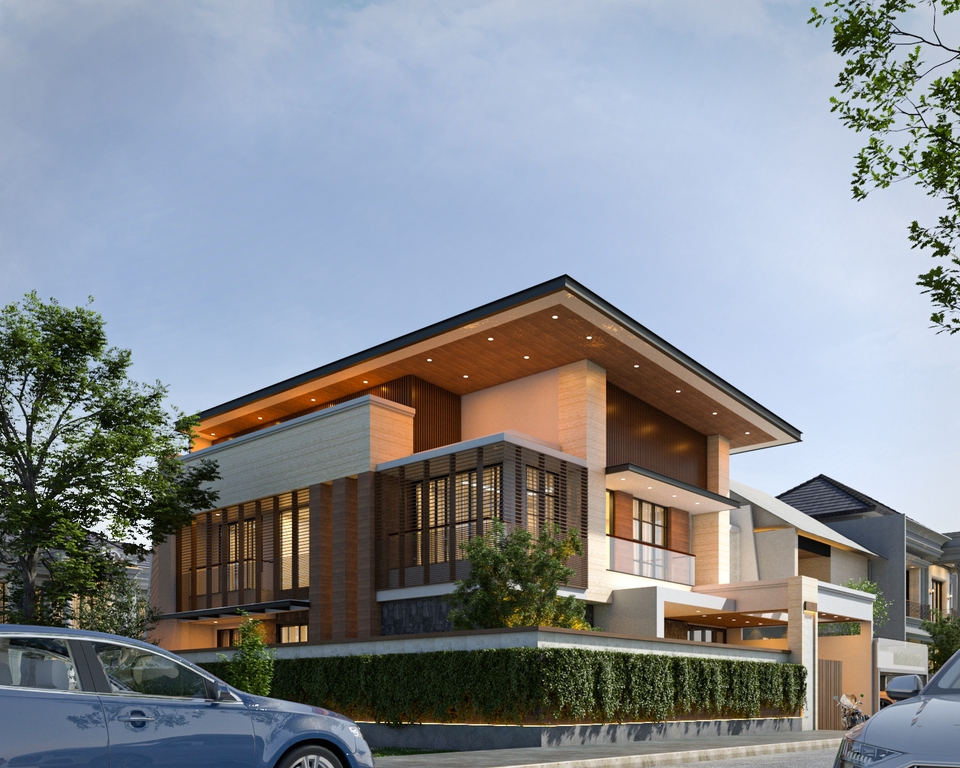 3D & Perspektif - Render realistis eksterior rumah, apartemen, dan perumahan developer. - 4