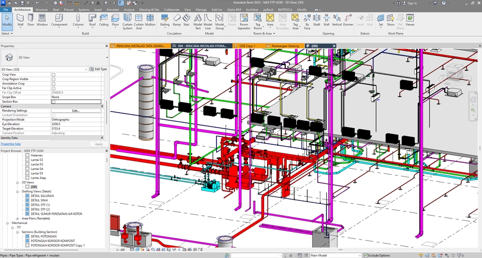 CAD Drawing - Jasa Gambar CAD Perhitungan MEP Mekanikal Elektrikal Plumbing & Modelling BIM 3D Revit - 11