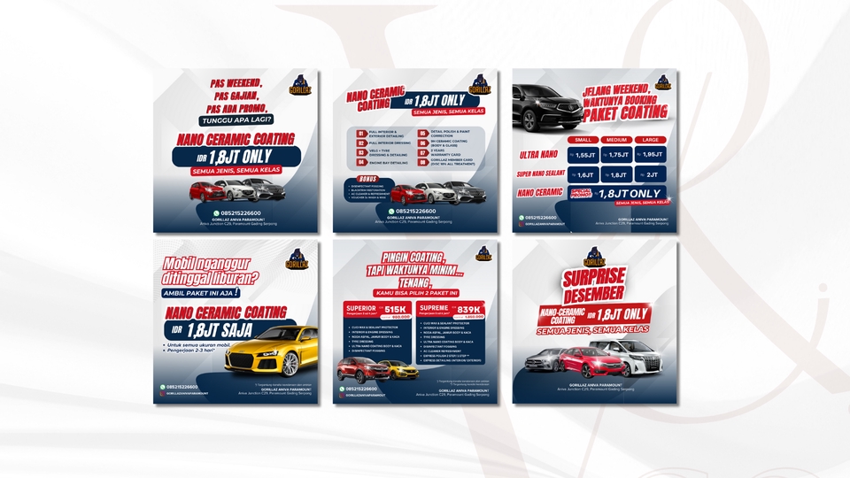 Jasa Desain Banner Instagram Promosi Paket Coating Mobil 1,8JT Only.