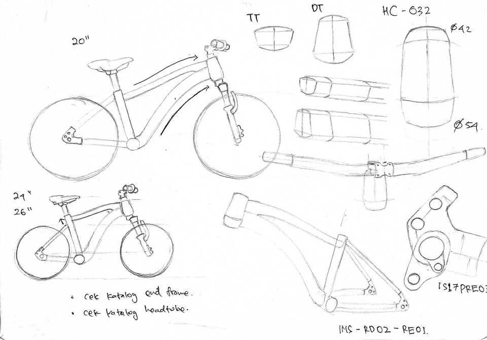 Ilustrasi sepeda dengan detail rangka dan desain, jasa pembuatan ilustrasi, ilustrasi digital, desain ilustrasi, desain sepeda, jasa ilustrasi sepeda, jasa desain sepeda