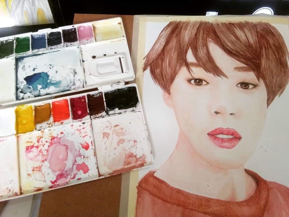 วาดภาพประกอบ - วาดภาพเหมือน Drawing ภาพวาดสีน้ำ - 19