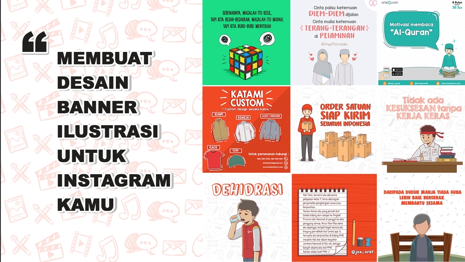 Banner Online - Membuat Banner Iustrasi Untuk Instagram Kamu - 1