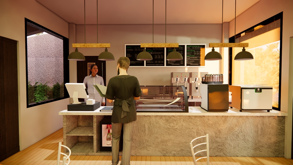 3D & Perspektif - JASA DESAIN ARSITEKTURAL RUMAH KANTOR CAFE INTERIOR DLL (BANGUNAN+INTERIOR) - 13