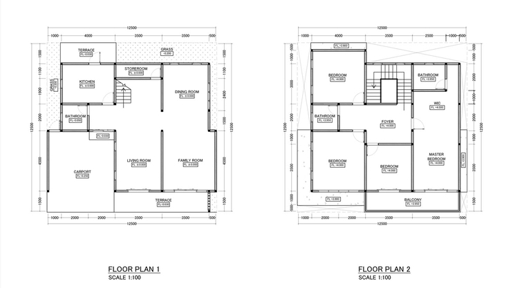 CAD Drawing - Konsep Denah Layout Rumah - 1