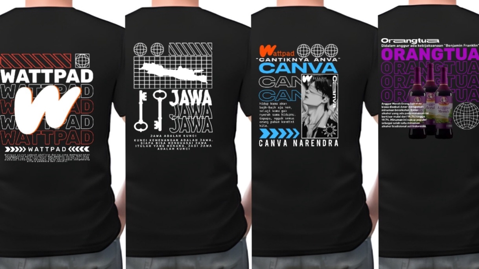 Desain Kaos & Motif - DESAIN KAOS T-SHIRT STREETWEAR SIMPLE 2024 MURAH DAN BERKUALITAS - 1