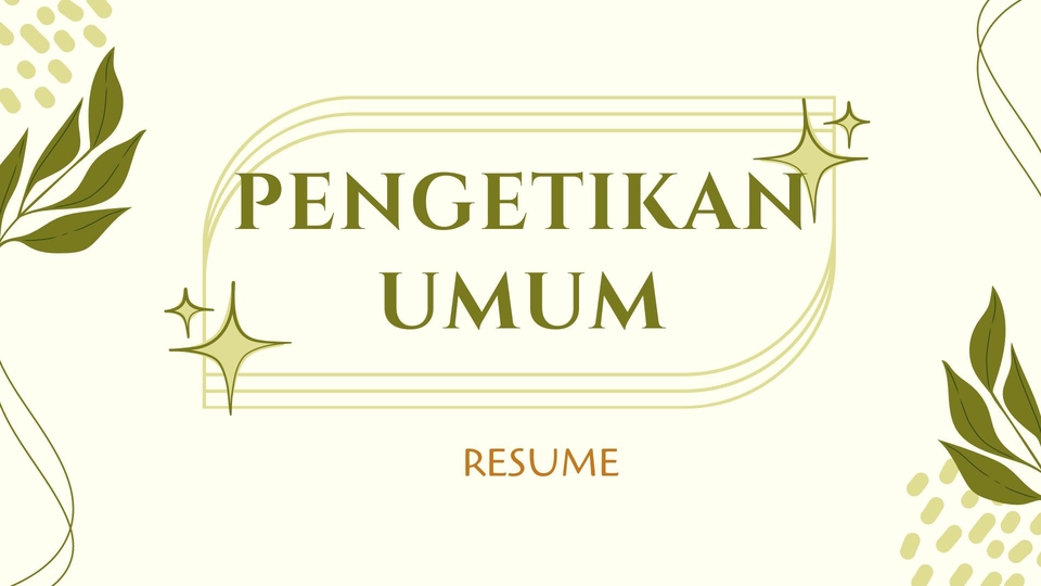 Jasa Lainnya di Penulisan dan Penerjemahan - Jasa Pembuatan Resume Materi atau Dokumen