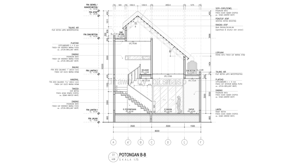 CAD Drawing - Gambar Kerja/DED/Cad Drawing Arsitektural - 10