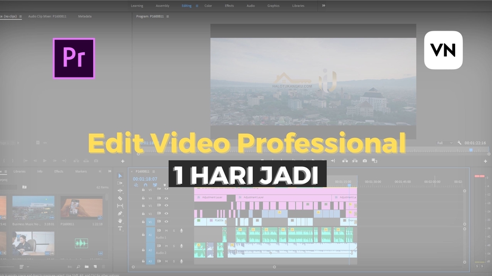 Video Editing - Edit video Genre bebas + Revisi 1 Hari Jadi - 1