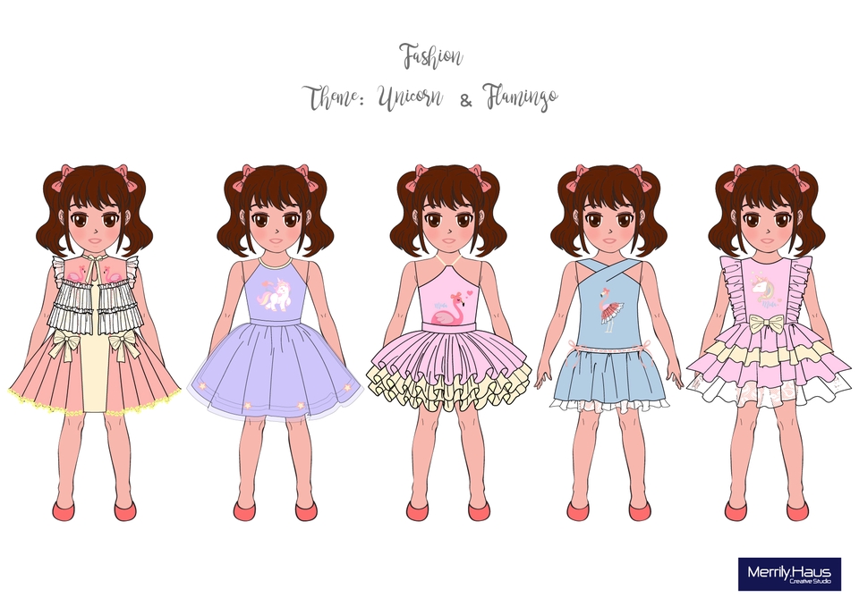 วาด/ออกแบบแพทเทิร์นเสื้อผ้า - ออกแบบเสื้อผ้าแฟชั่น เสื้อผ้าเด็ก ชุดยูนิฟอร์ม ชุดพริตตี้ MC เสื้อผ้าสัตว์เลี้ยงฯ - 13