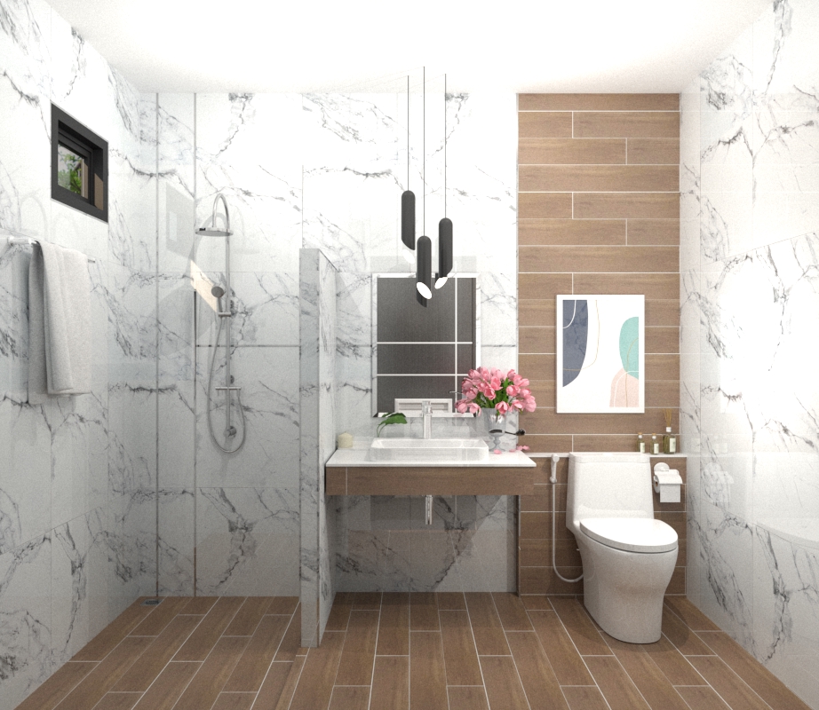 ออกแบบตกแต่งภายในห้องน้ำ ห้องน้ำสวย