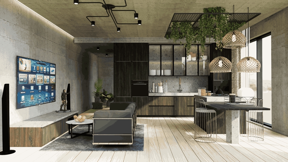 ออกแบบตกแต่งภายในและภายนอก - 3D Perspective  Interior Design  - 16