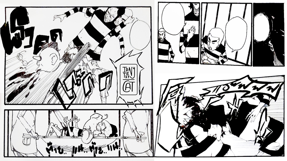 รับวาดการ์ตูน วาดการ์ตูน อนิเมะญี่ปุ่น การ์ตูนลายเส้น ดำขาว วาดมังงะ