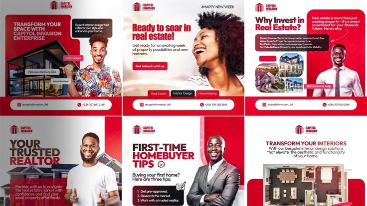 Jasa digital marketing terbaik untuk properti: desain iklan Instagram dan Facebook menarik, serta tips sukses beriklan Google Shopping.