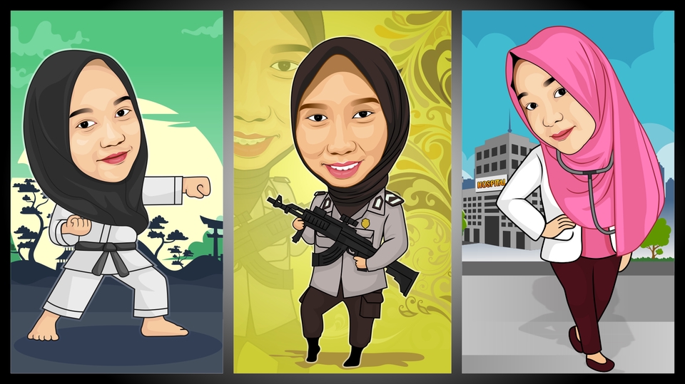 Gambar Potret - KARIKATUR DIGITAL SEHARI JADI, BEBAS REVISI - - 2