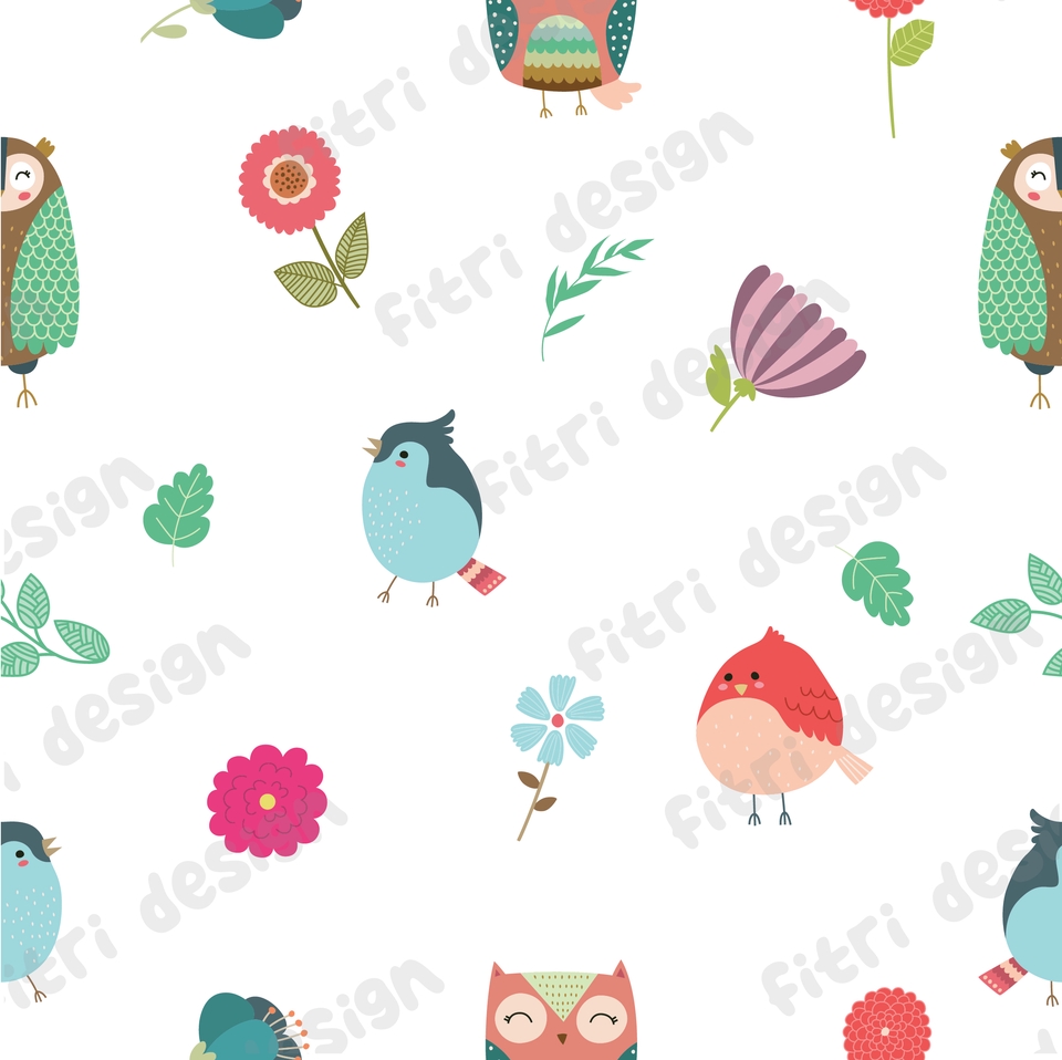 Desain Kaos & Motif - seamless pattern 2 hari jadi - 4