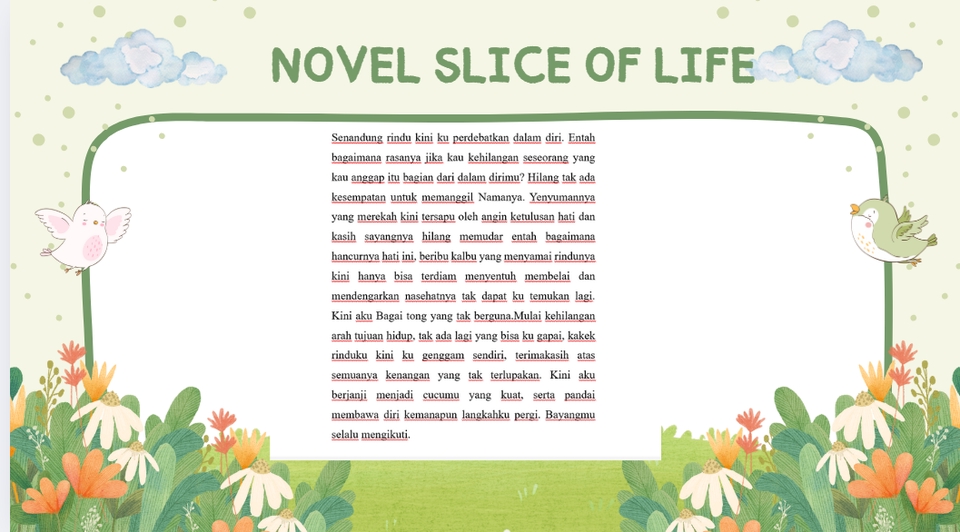 Penulisan Konten - PENULIS FIKSI & Non FIksi ( Novel, Cerpen, Autobiografi, Pantun dll ) - 13