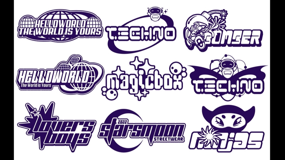Logo - DESIGN LOGO MODERN Y2K STYLE STREETWEAR - 1