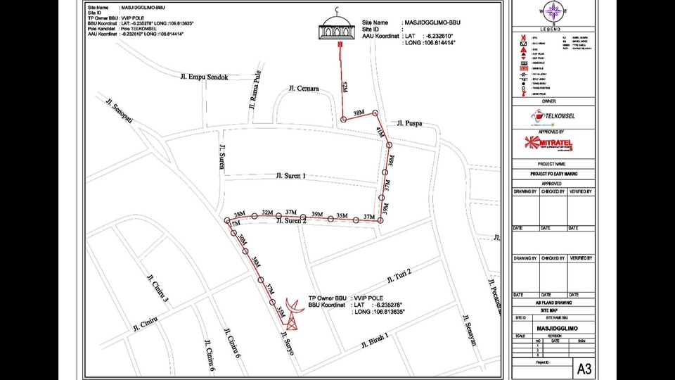 CAD Drawing - Jasa Desain AsPlan Drawing Atau AsBuilt Drawing Jaringan Komunikasi se Indonesia.Beres 1-7 hari - 1