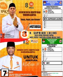 Kartu Undangan Pemilu  Supradi Laing Caleg DPRD Provinsi Papua -  Murah dan Unik