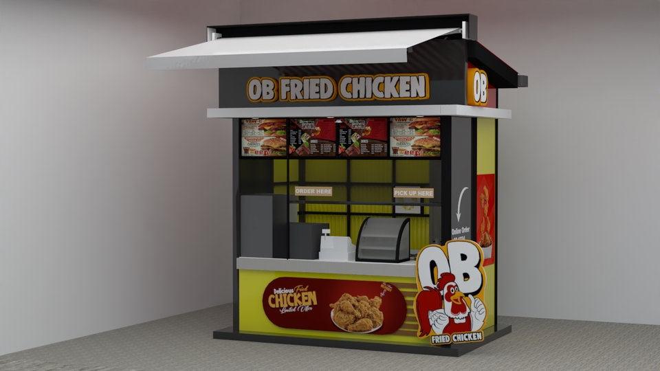 3D & Perspektif - Desain container,booth container,booth franchise, rangka container custom. - 21