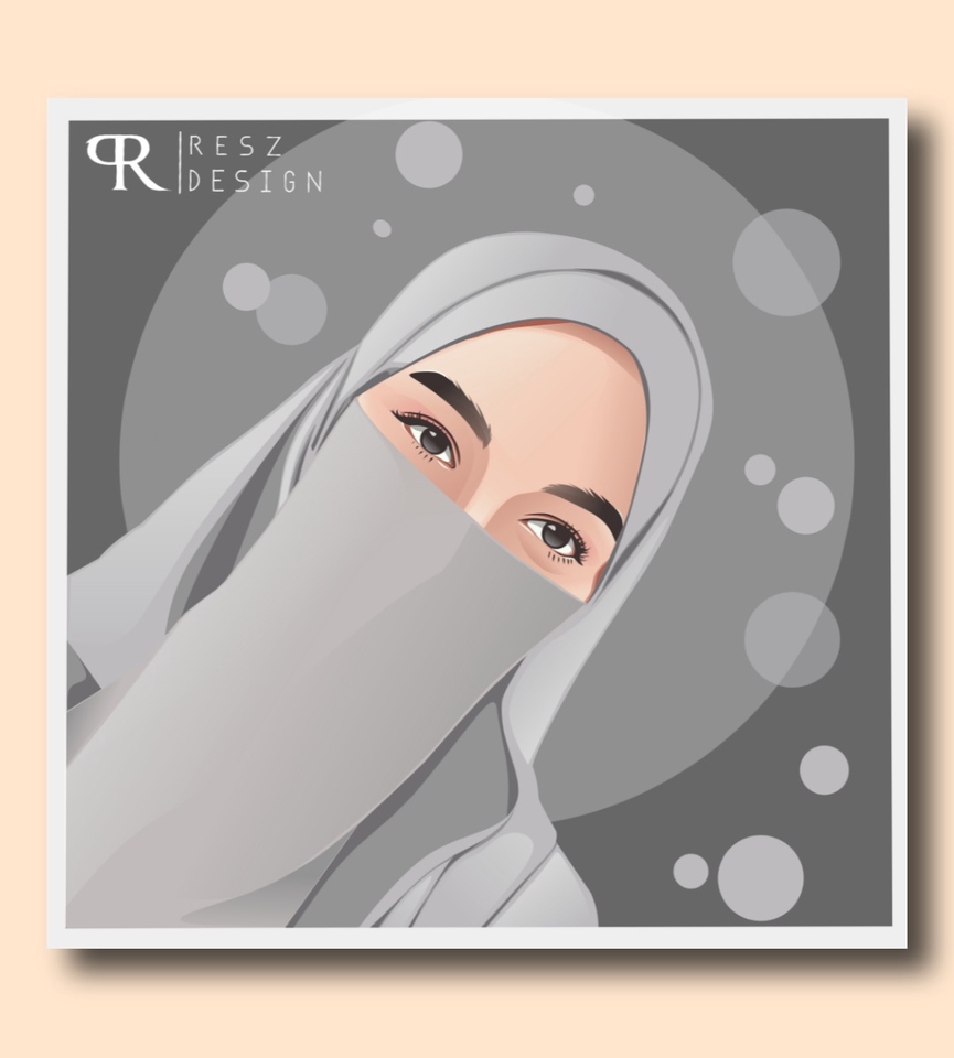 Gambar Potret - Desain vector wajah, 1 hari jadi - 2