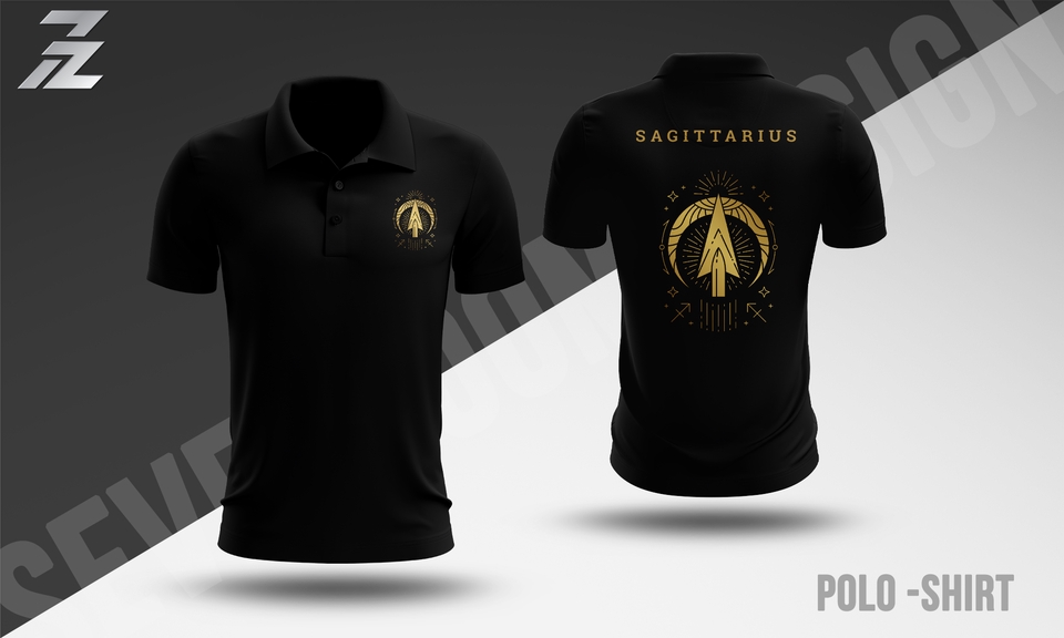 รับออกแบบเสื้อโปโล เสื้อโปโลลายราศีธนู