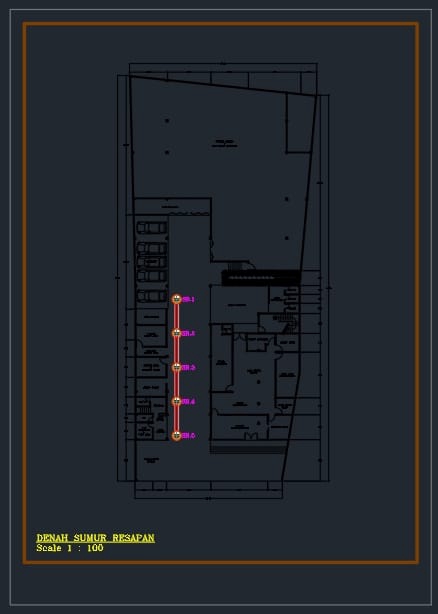 CAD Drawing - Gambar Kerja IMB Rumah Tinggal , Ruko, Kantor, Mess- 5000/m2 - 13