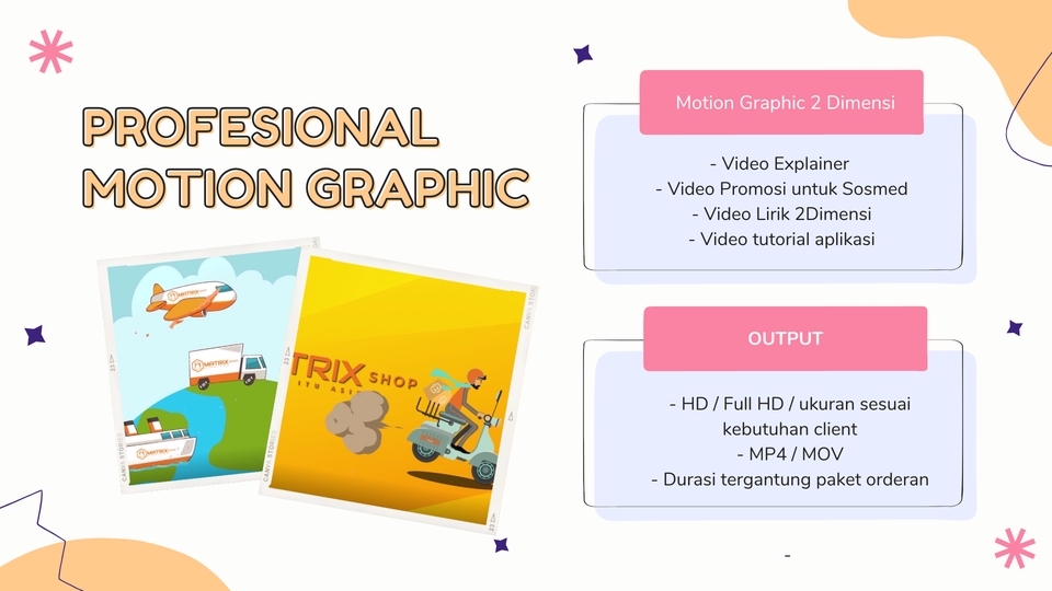 Motion Graphics - EDIT MOTION GRAPHIC 2D, VIDEO EXPLAINER, VIDEO REELS, MURAH DAN CEPAT UNTUK PROMO SOSMED - 1